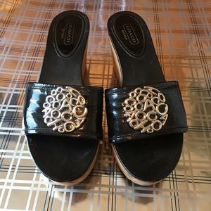 Coach shoes Wedge Side Sandals  size 7M